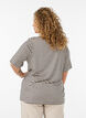 T-skjorte med TENCEL&trade; Lyocell og striper, Brun, Model image number 2
