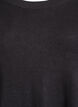 Strikkebluse med knapper i sidene, Svart, Packshot image number 2