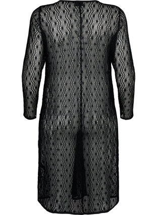 Zizzi Heklet kjole med lange ermer, Black, Packshot image number 1
