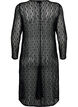 Heklet kjole med lange ermer, Black, Packshot image number 1