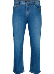 Gemma-jeans med høyt liv og normal passform, Blue denim