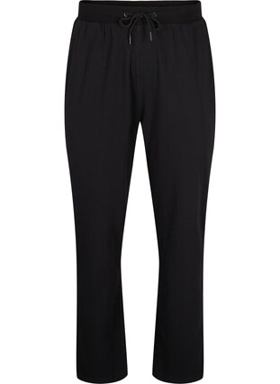 Zizzi Løstsittende joggebukser med lommer, Svart, Packshot image number 0