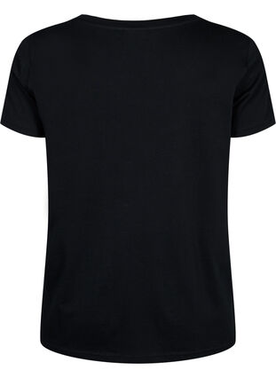 Trenings-t-skjorte med trykk, Black w. Graphics, Packshot image number 1
