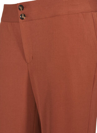 Klassiske bukser med lommer og knappelukking, Tortoise Shell, Packshot image number 3