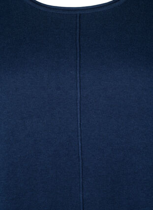 Strikket bluse i bomull og viskoseblanding, Dress Blues, Packshot image number 2