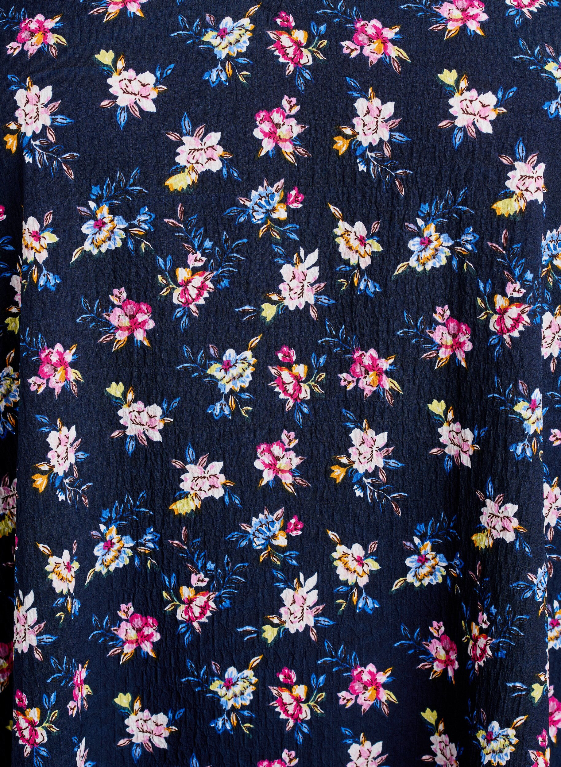 Zizzi FLASH - Kortermet kjole med V-utringning, Bl&aring;, Packshot image number 2