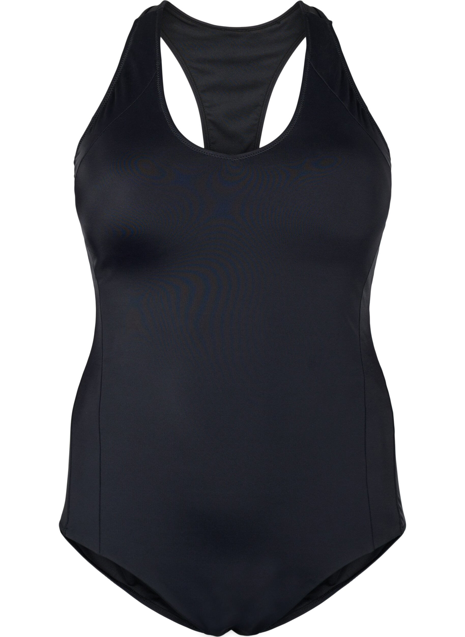 Zizzi Sportsbadedrakt med racerback, Black, Packshot image number 0