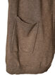 Lang strikkecardigan i viskoseblanding, Brun, Packshot image number 2