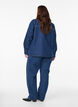 Jeans med vide ben og nagler med høy midje, Blå, Model image number 1