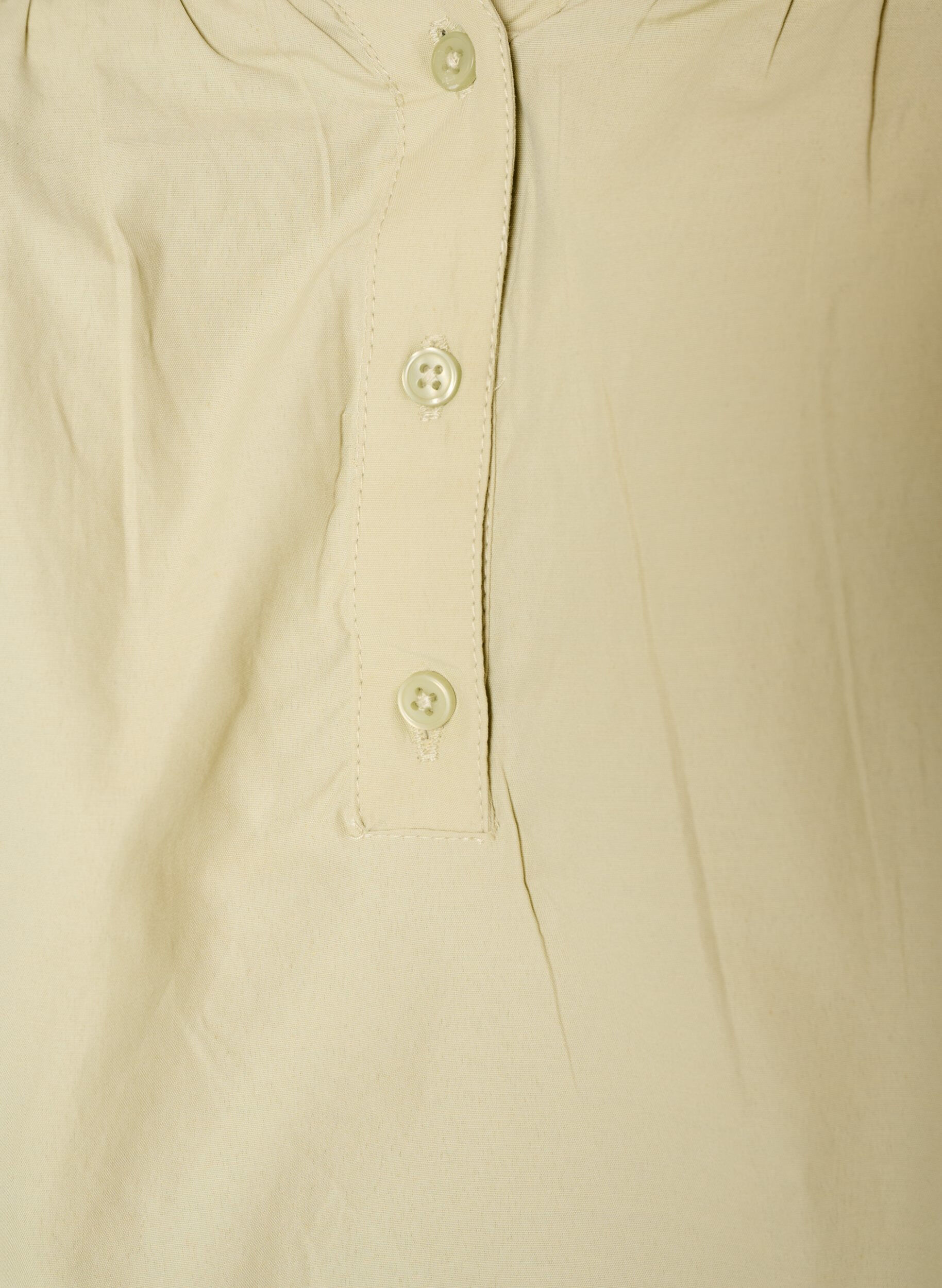 ZizziBluse med smock og 3/4 ermer, Gr&oslash;nn, Packshot image number 2