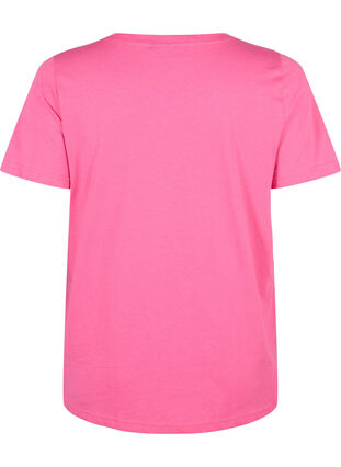 T-skjorte i bomull med trykk, Shocking Pink SUN, Packshot image number 1