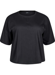 Boxy T-skjorte i organisk bomull, Black