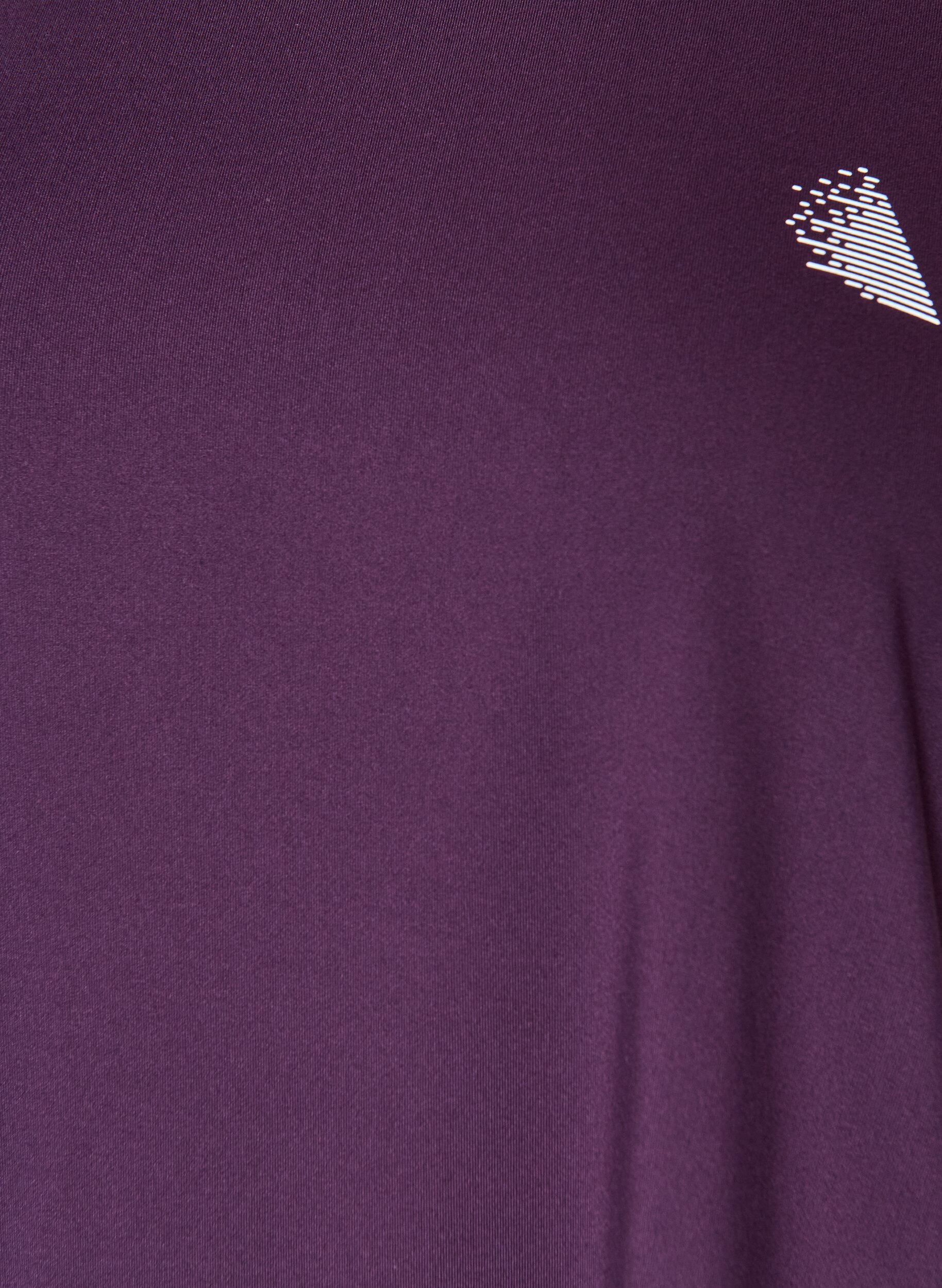 ZizziEnsfarget trenings-T-skjorte, Lilla, Packshot image number 2