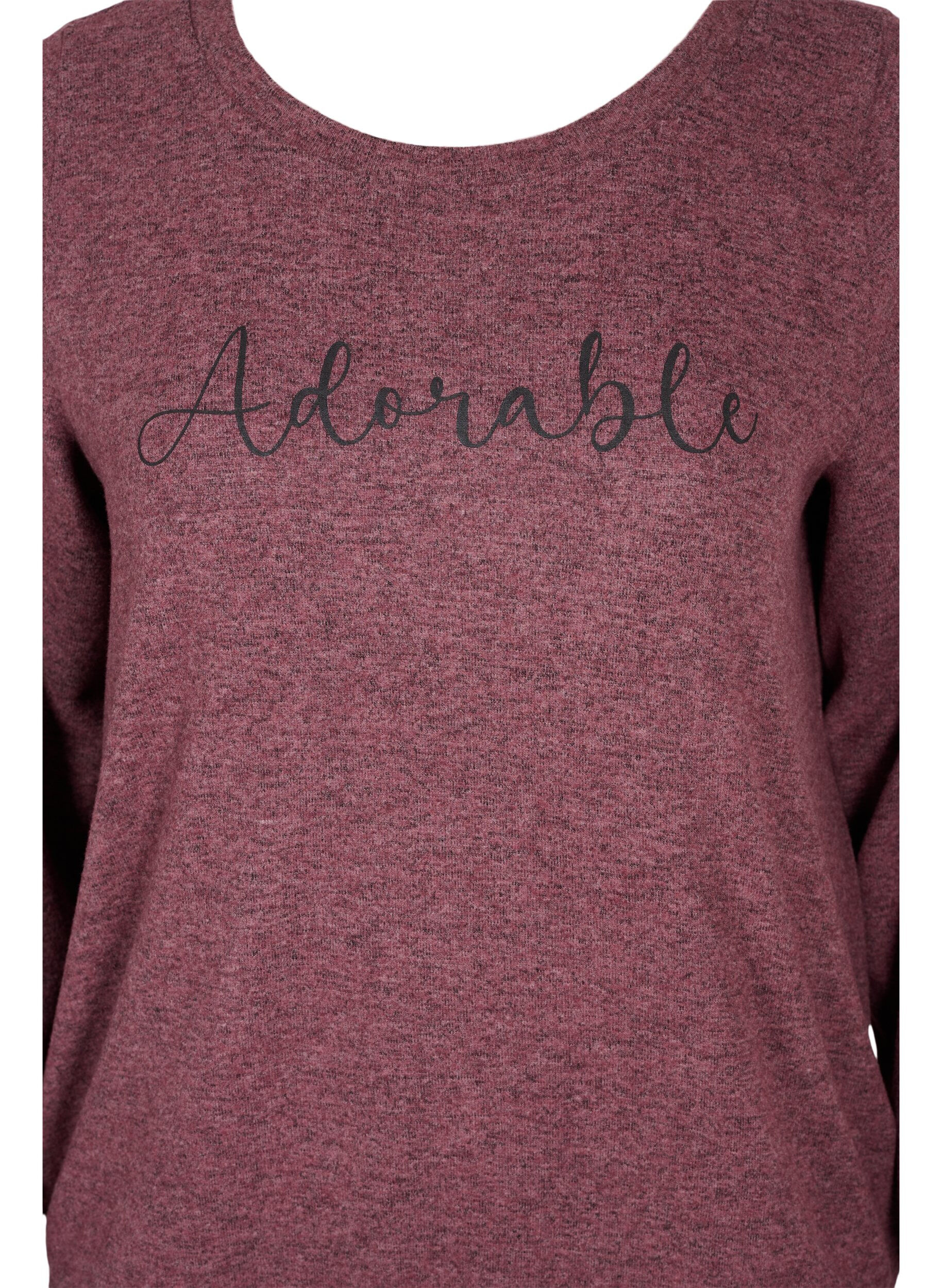 Zizzi Melert genser i en viskosemiks, Port Royal Mel, Packshot image number 2