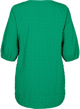Strukturert tunika med 3/4-ermer, Jolly Green, Packshot image number 1