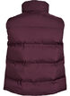 Kort puffvest med h&oslash;y krage, M&oslash;rk Bordeaux, Packshot image number 1