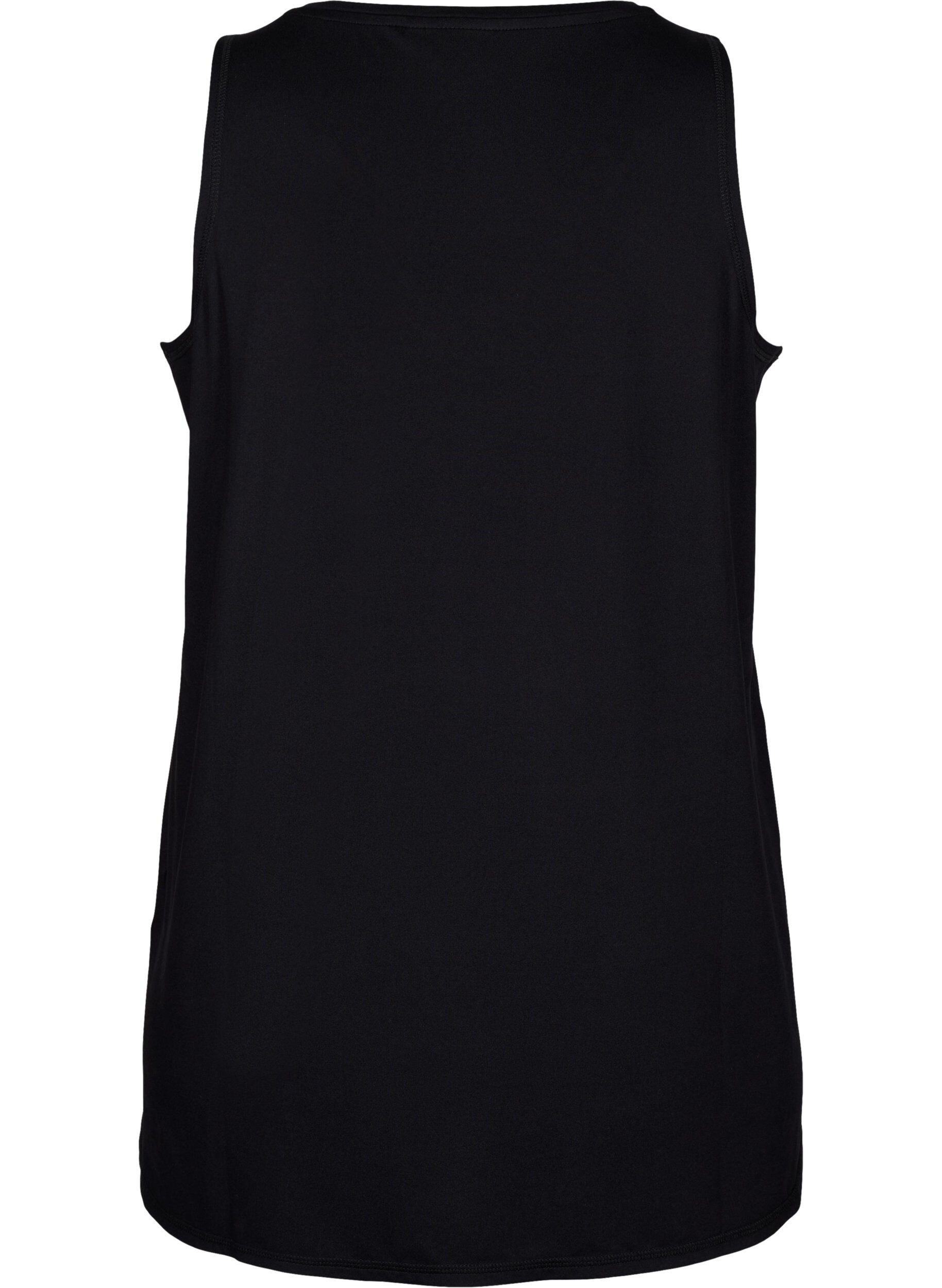 Zizzi Treningsoverdel med v-hals, Black, Packshot image number 1