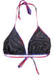 Trekantet bikini-BH med trykk, Rosa, Packshot image number 1