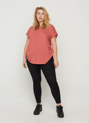 T-skjorte i bomullsmiks, Faded Rose Mel., Model image number 2