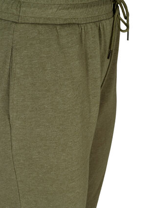 Melerte sweatpants med lommer, Ivy green Melange, Packshot image number 3