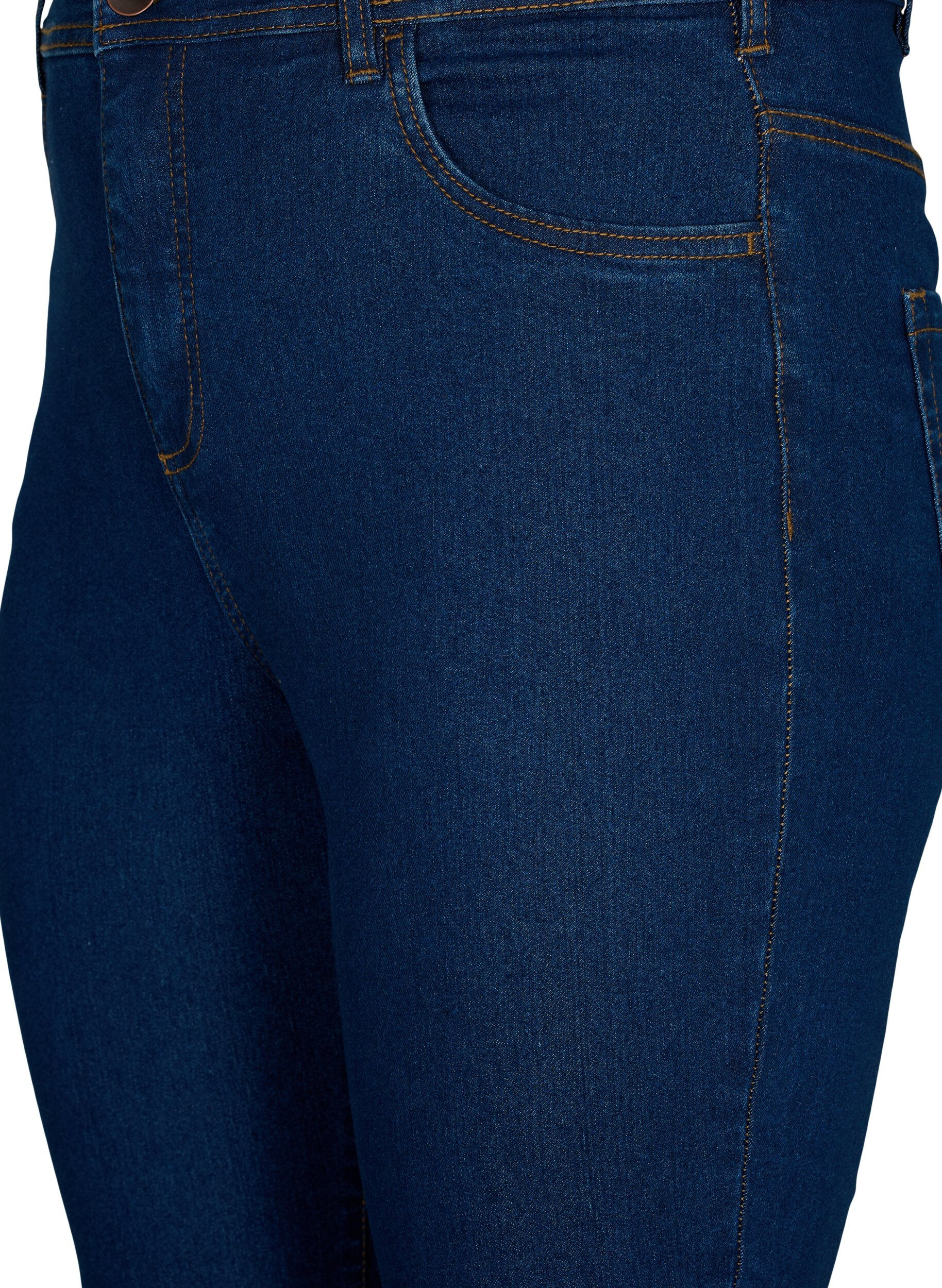 ZizziH&oslash;ytlivs jeans med bootcut, Bl&aring;, Packshot image number 2