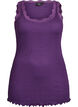 Topp med blondedetaljer, Lilla, Packshot image number 0