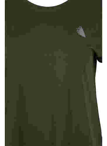 Ensfarget t-skjorte til trening, Forest Night, Packshot image number 2