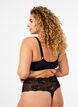 BH med blonder og polstring, Svart, Model image number 2