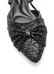 Glitrende slingback med sl&oslash;yfedetalj, Svart, Packshot image number 3