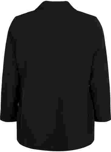 Klassisk blazer med knappelukking, Black, Packshot image number 1