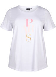 T-skjorte i bomull med teksttrykk, B. White w. Paris