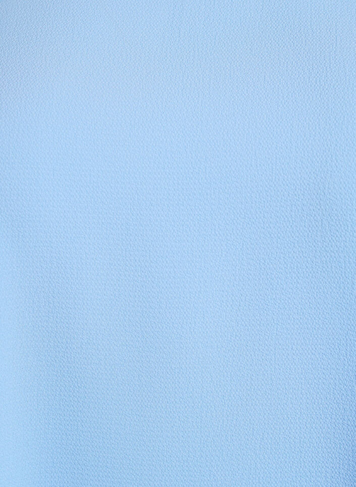 Bluse med korte ermer og rund hals, Bl&aring;, Packshot image number 2