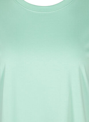 Lang kortermet T-skjorte i bomull, Lichen, Packshot image number 2