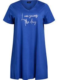 Nattkjole i økologisk bomull med V-hals, 