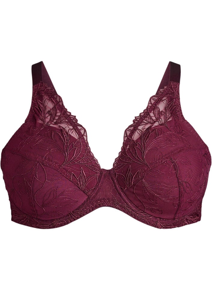 Polstret blonder BH med bøyle, Rød, Packshot image number 0