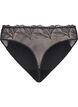 Mikrofiberstring med blonde, Svart, Packshot image number 1