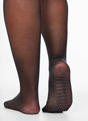 Zizzi 30 denier sklisikre strømpebukser, Svart, Model image number 2