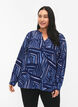 FLASH - bluse med lange ermer og trykk, Medieval Blue AOP, Model image number 0