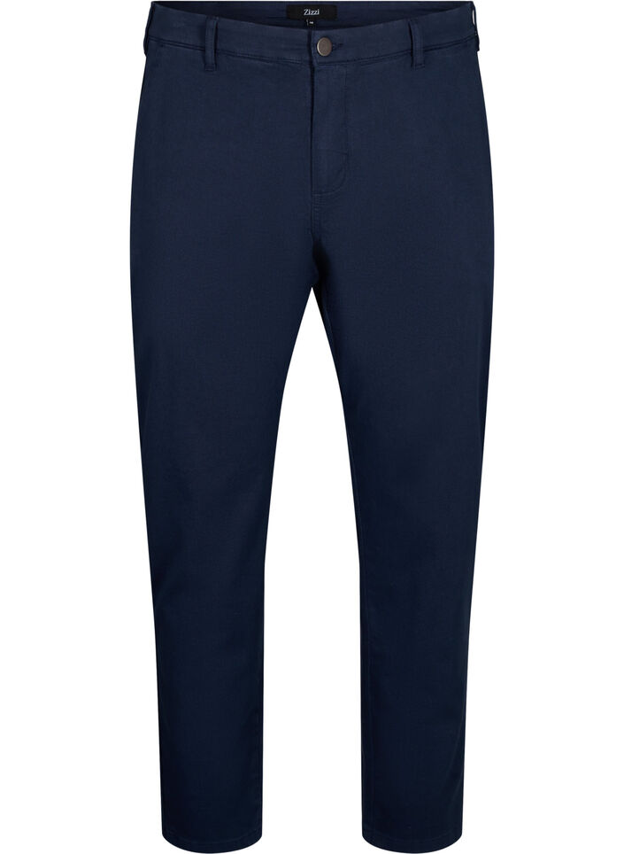 Chinos i bomull, Navy Blazer, Packshot image number 0
