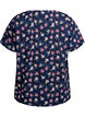 Kortermet bluse med tekstur, Bl&aring;, Packshot image number 1