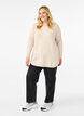 Strikket bluse med perledetaljer, Pumice Stone Mel., Model image number 2
