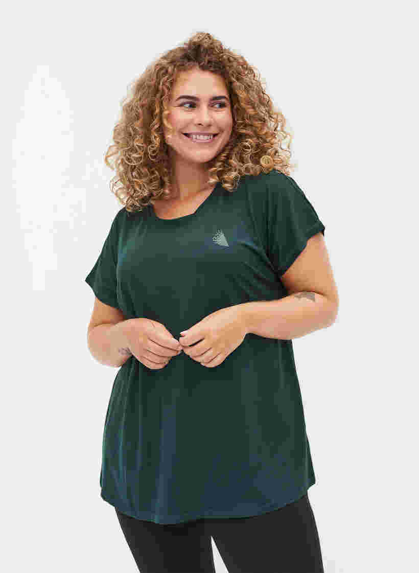 Ensfarget T-skjorte til trening, Green Gables, Model