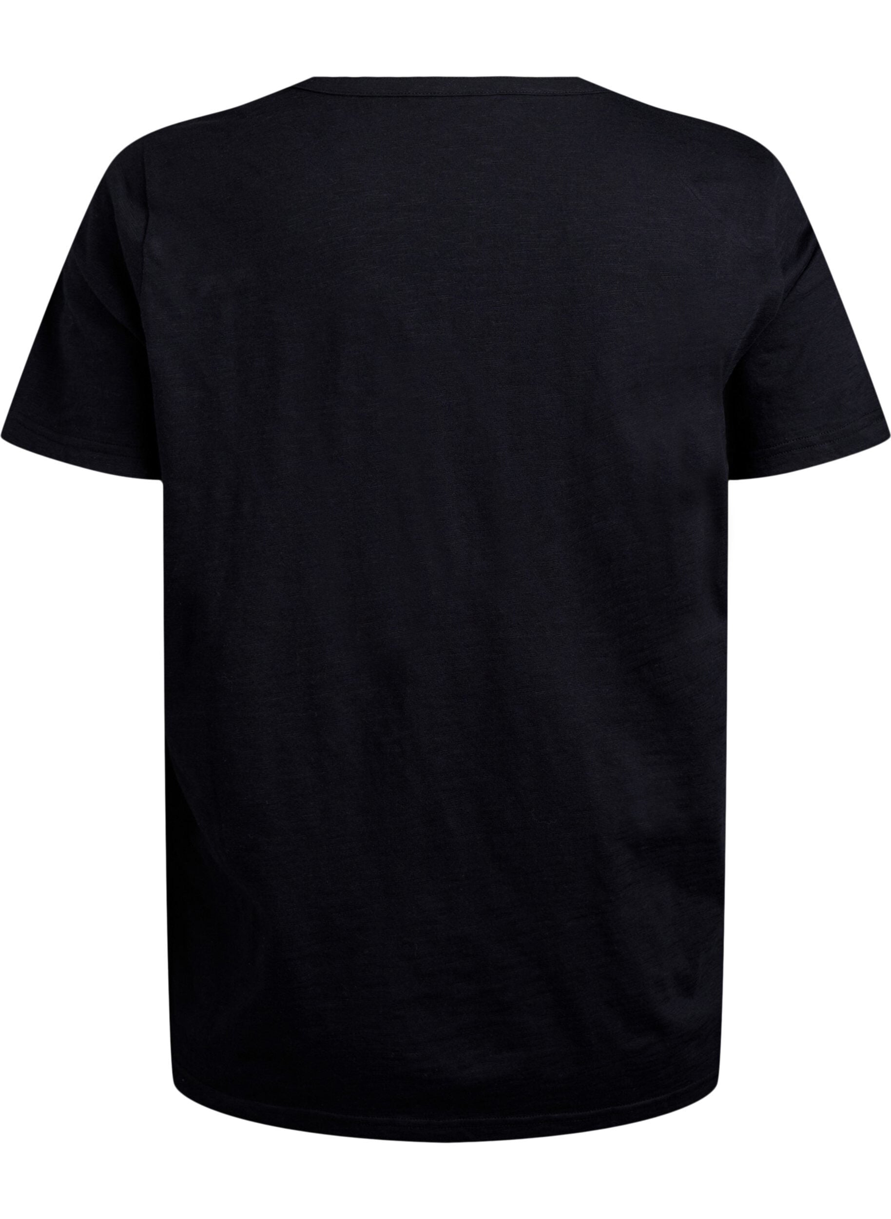 ZizziT-skjorte med knappdetalj, Svart, Packshot image number 1