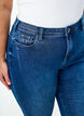 Cropped Amy jeans med glidelåsdetaljer, Blå, Model image number 3