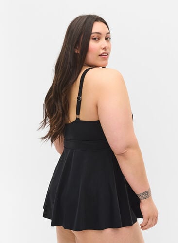 Zizzi Badekjole med snøredetaljer, Black, Model image number 1