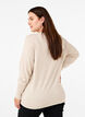 FLASH – strikket bluse med rund hals, Beige, Model image number 2
