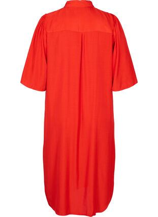 Skjortekjole med 3/4-ermer, Fiery Red, Packshot image number 1