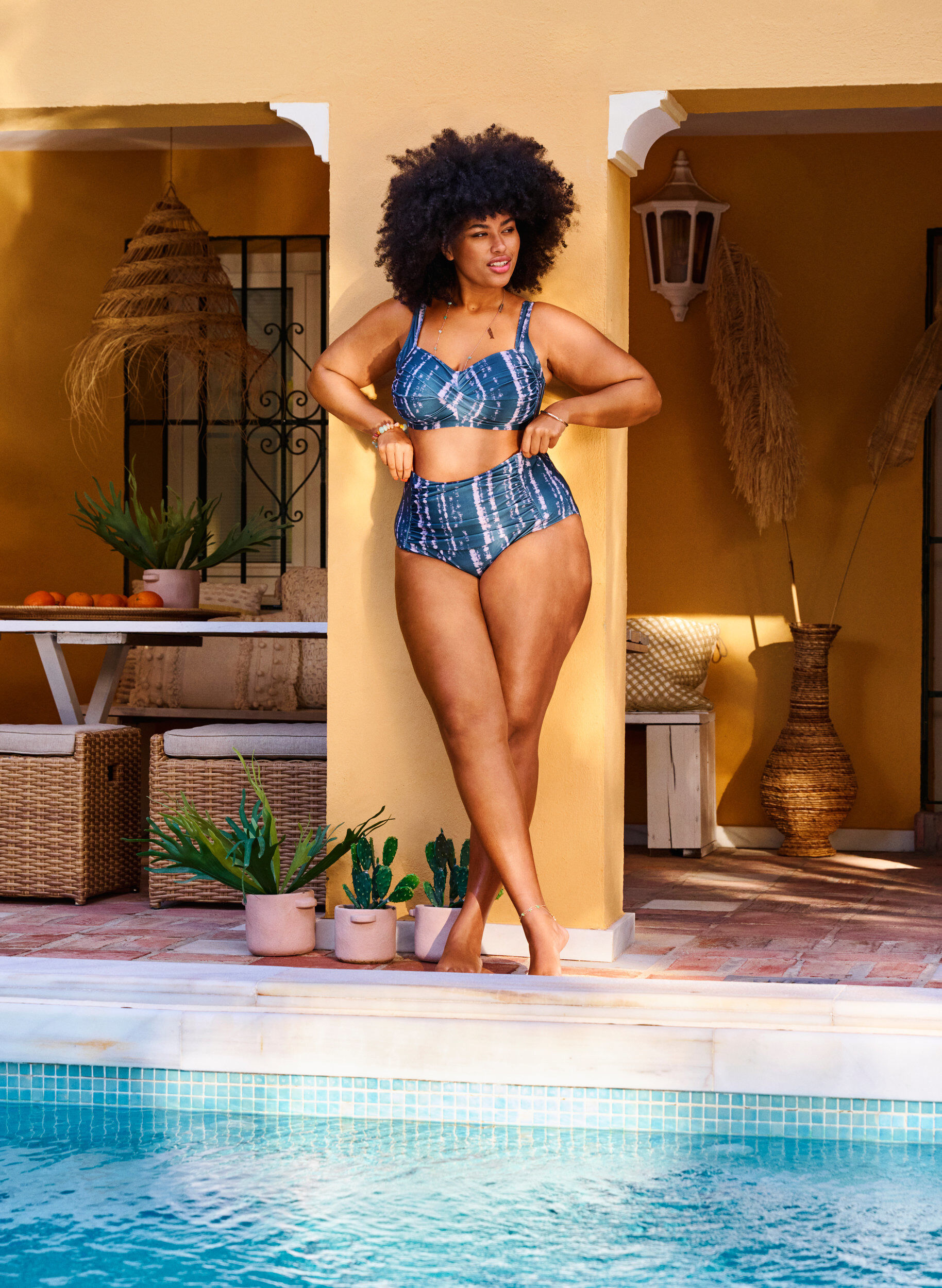 Zizzi M&oslash;nstrete bikinioverdel, Tie Dye AOP, Image image number 0