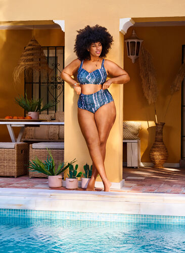 Zizzi Mønstrete bikinioverdel, Tie Dye AOP, Image image number 0