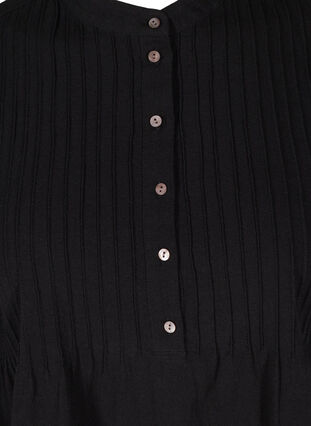 Langermet bluse i bomull, Black, Packshot image number 2